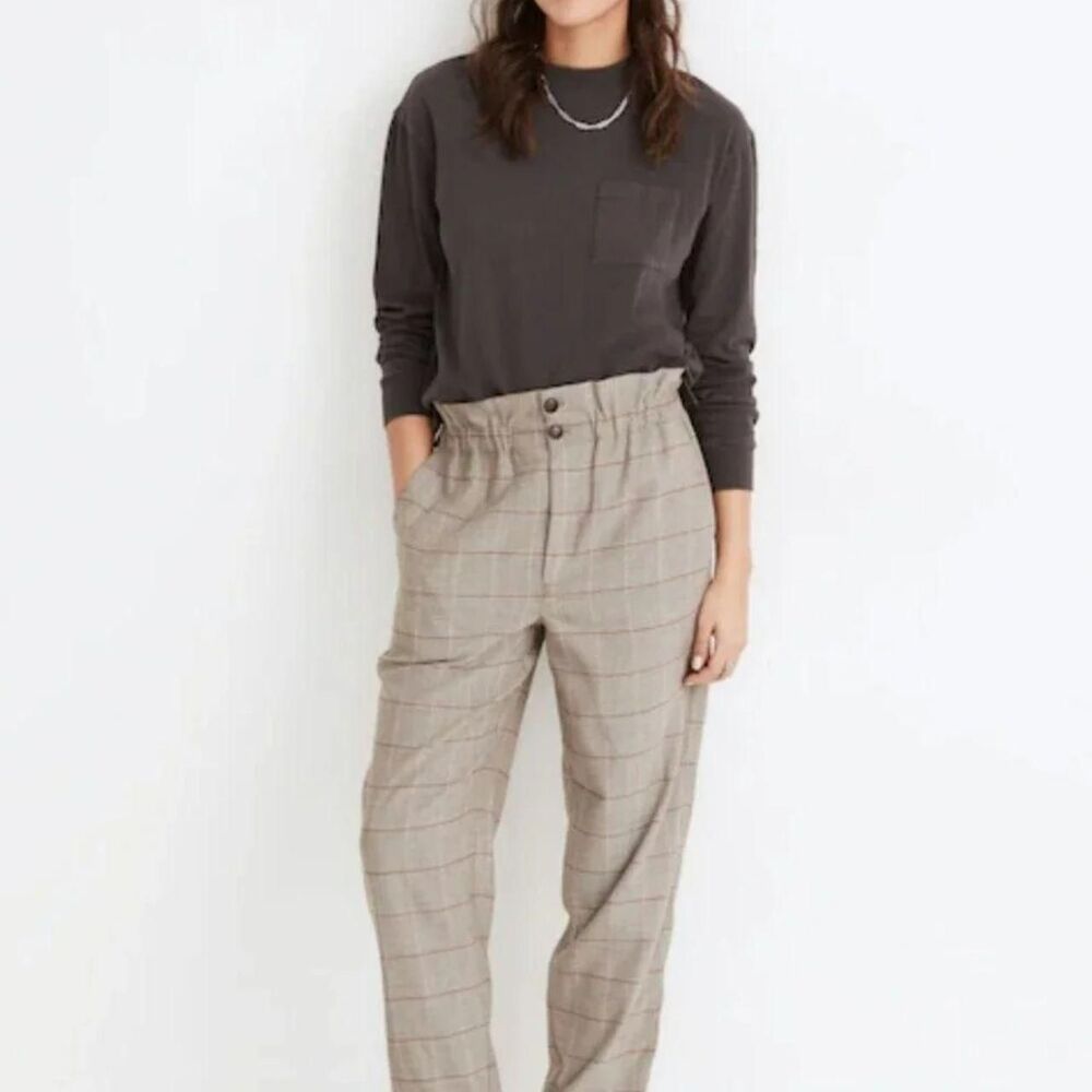 Madewell Women's Grey and Brown Trousers
